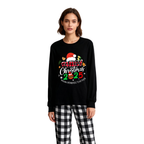 Family Christmas 2025 Making Memories Together Text Print Black Long Sleeve Top with Black And White Plaid Pants Family Matching Pajamas