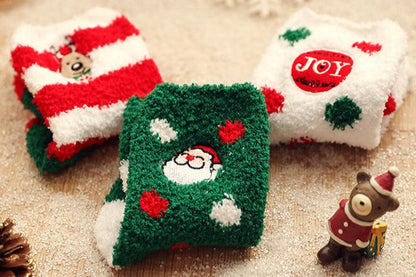 Coral Fleece Winter Home Socks Christmas Floor Socks