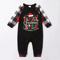 Red and Gray Plaid Christmas Pajamas Set With "Family Christmas 2025 Making Memories Together" Text Print