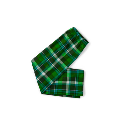 We Are Family Christmas 2025 Making Memories Family Pajamas Set - Black Top, Dark Green Pants, Dark Green Plaid Sleeves