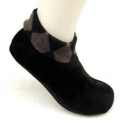 Cozy Thick And Non-Slip For Adults Socks Winter Warmth Unisex Short Leopard Print Floor Socks