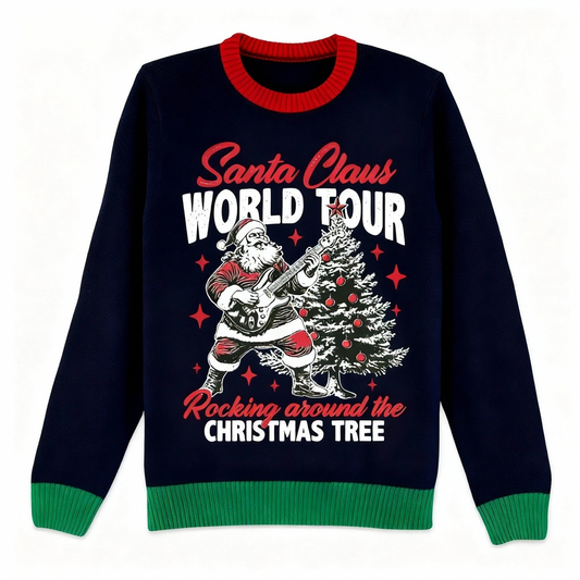 Festive & Fearless: Playful Xmas Pattern Print Christmas Jumper