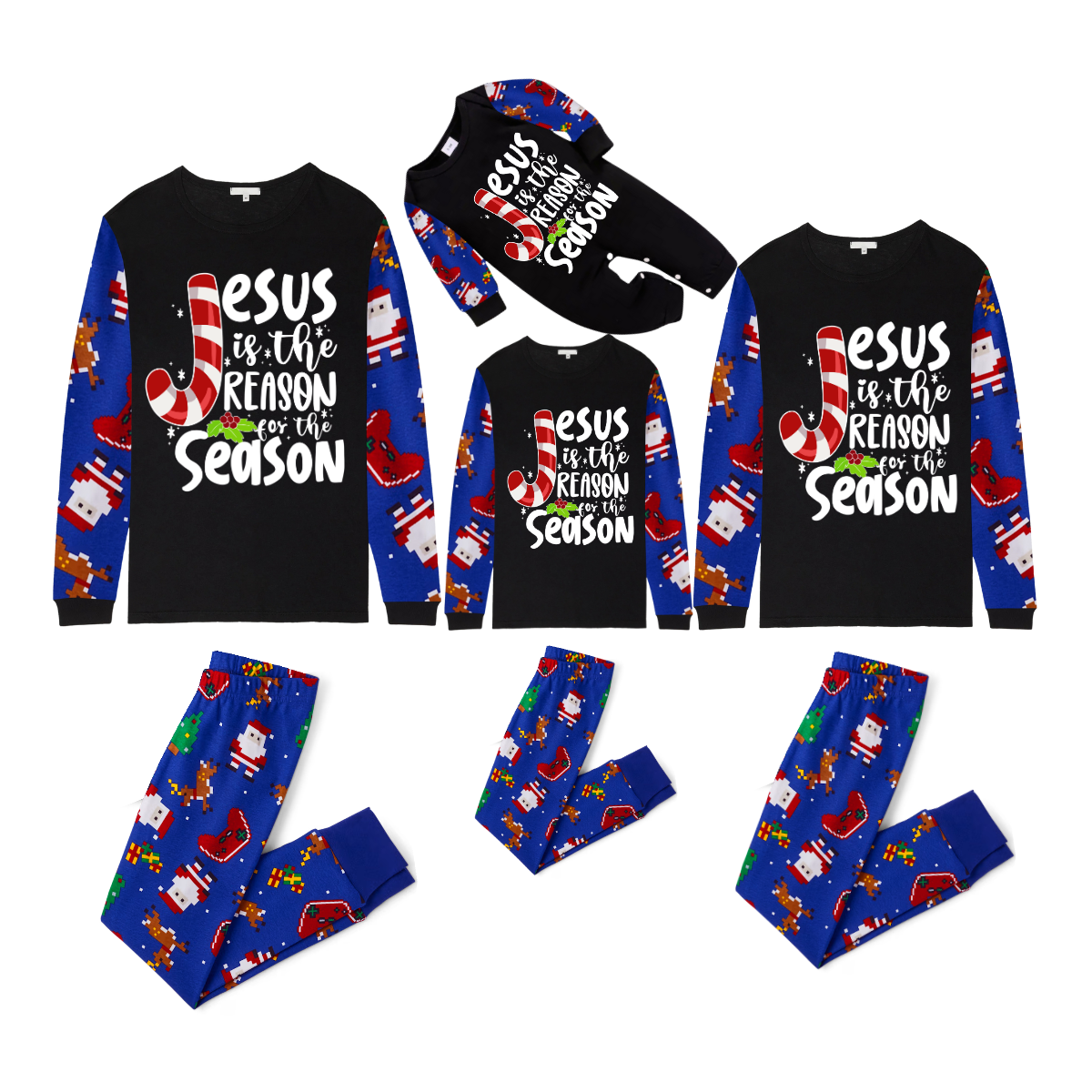Christmas Cheer Pajama Set ¨C Santa, Gingerbread, and Candy Cane for the Family