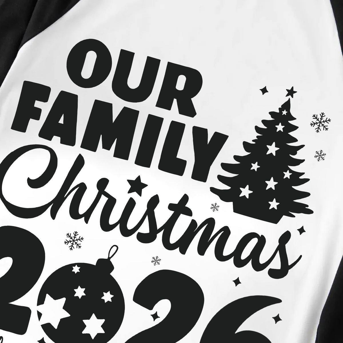 Christmas Tree & "2026 Making Memories Together" Patterned Black Sleeve Contrast Tops and and Black and Green Plaid Pants Family Matching Pajamas Sets With Dog Bandana