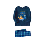 Family Hanukkah Holiday Sleepwear Blue Plaid Pajamas Set