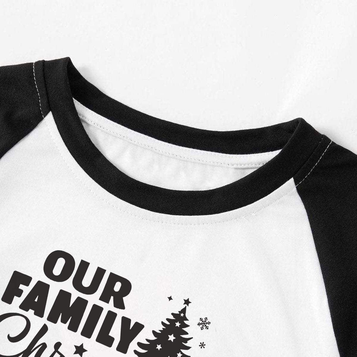 Christmas Tree & "2026 Making Memories Together" Patterned Black Sleeve Contrast Tops and and Black and Green Plaid Pants Family Matching Pajamas Sets With Dog Bandana