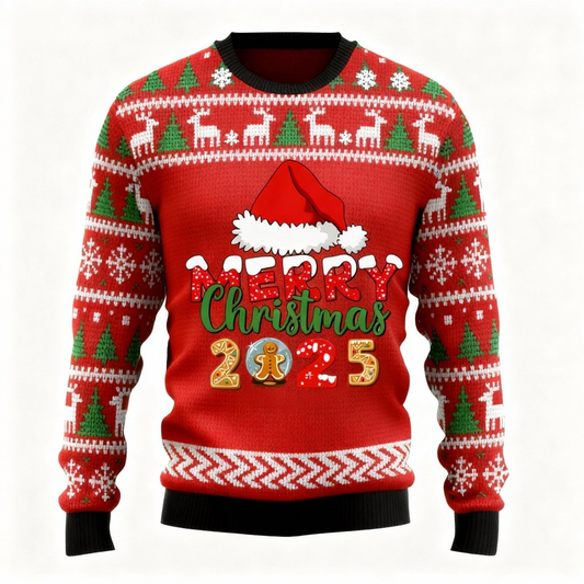 2025 Pattern Print Sweater - Ugly & Cozy Unisex Pullover