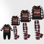"Family Christmas 2025 Making Memories Together" Pattern Ⅲ- Red&Black&White Plaid  Matching Pajamas