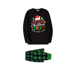 "Making Memories Together Christmas 2025" Print Black and Green Plaid Pants Couple Matching Pajamas