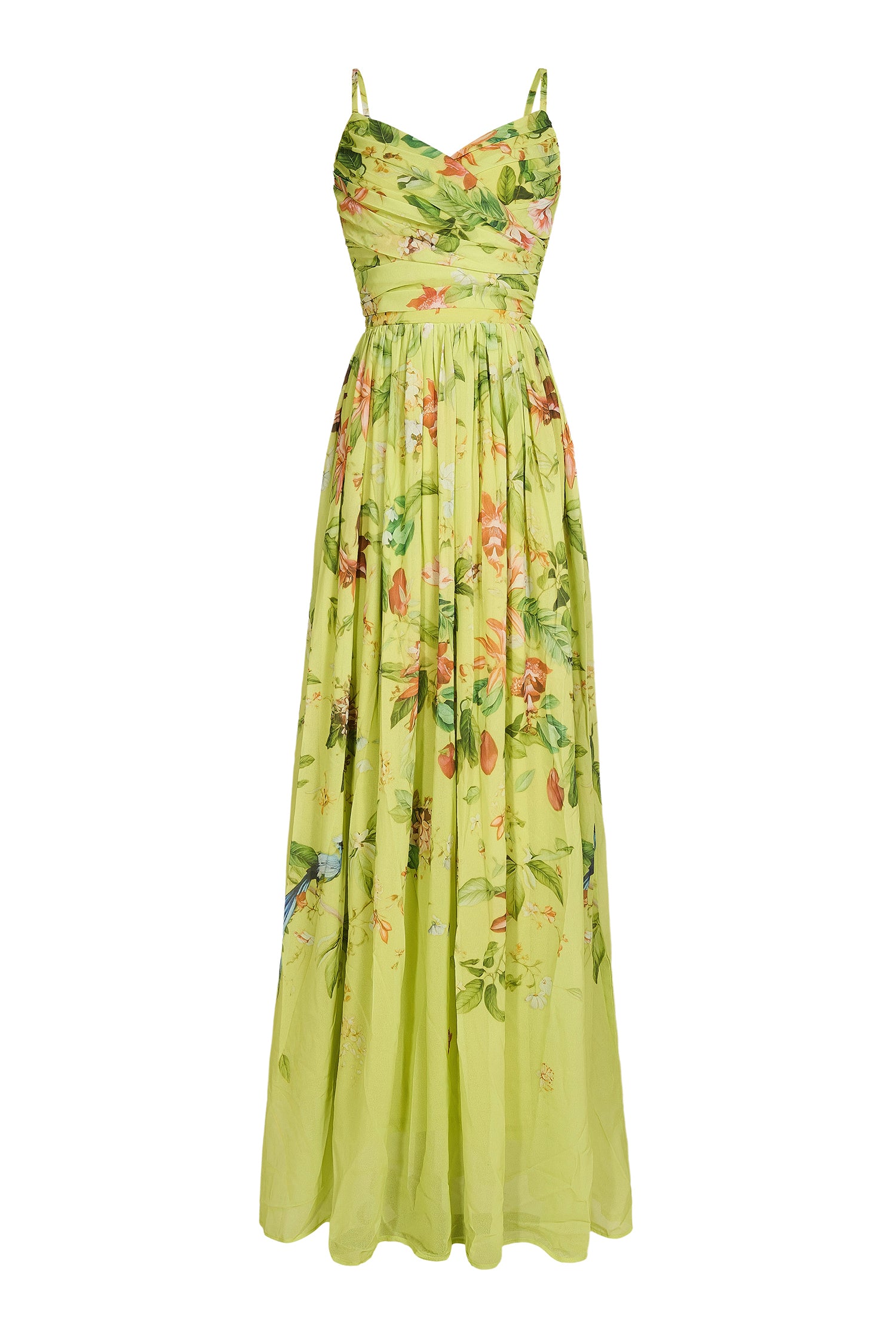 Chiffon Floral Sleeveless Maxi Dress