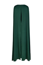 Embroidered Boat Neck Long Sleeve Maxi Dress