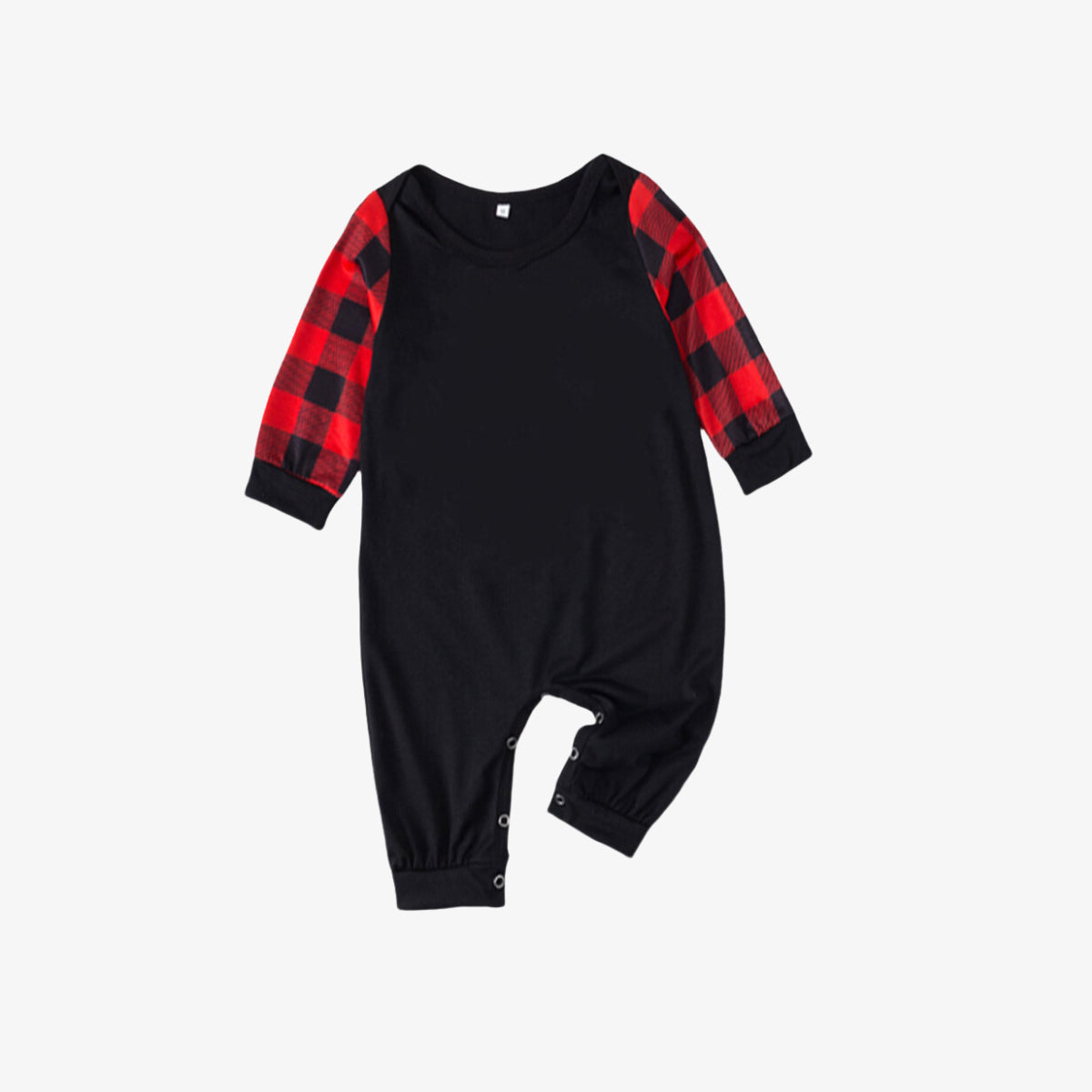 2026 Family Christmas Matching Pajamas Set, Buffalo Plaid Raglan Long Sleeve Top With Print, Pants With Pockets Holiday Sleepwear