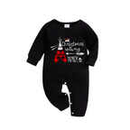 "Christmas With My Tribe" Text Printed Red and Green Plaid Christmas Family Matching Pajamas