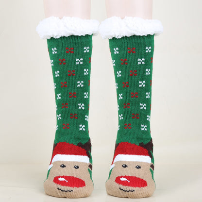 Christmas Fashion Winter Wool Socks Thick  Floor Socks
