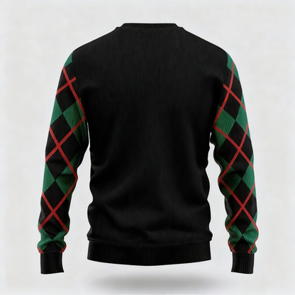 Santa Claus Print - Maximalist Christmas Print Ugly Sweater