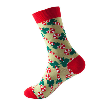 Christmas Stockings Christmas Tree Snowflake Cartoon Socks 5 Pairs