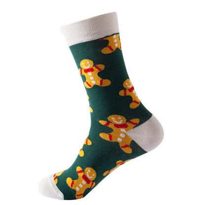 Christmas Stockings Christmas Tree Snowflake Cartoon Socks 5 Pairs