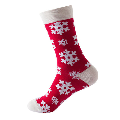 Christmas Stockings Christmas Tree Snowflake Cartoon Socks 5 Pairs