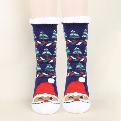 Christmas Fashion Winter Wool Socks Thick  Floor Socks