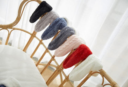 Winter Warm Non-Slip Solid Color Family Floor Socks