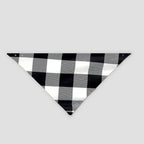 Black and White Plaid Short Sleeve Christmas Pajamas Set With Text Print