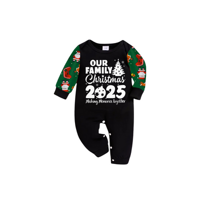 2025 Our Family Christmas Matching Pajamas-Santa Green