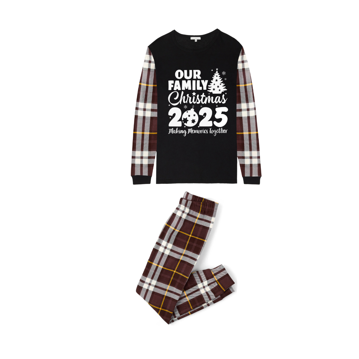 2025 Our Family Christmas Matching Pajamas-Brown Plaid