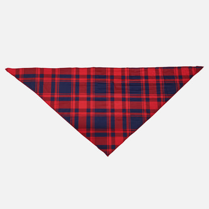 "2025 Christmas Crew" Text and Santa Hat Prints Blue Long Sleeves Top with Red and Blue Plaid Pants Christmas Matching Pajamas