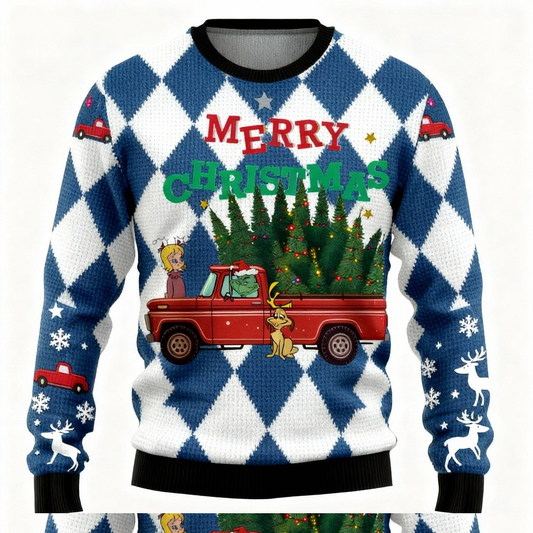 Ugly Christmas Sweater Party 2025 | Xmas Car Pattern Edition