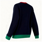 Cartoon Pattern Print Holiday Sweater - Intentional Festive Quirk