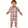 Family Red Plaid Button-Front Pajamas Set