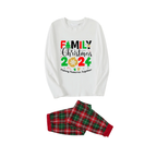 "Family Christmas 2024 Making Memories Together" Printed Red & Green Plaid Family Matching Pajamas