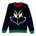 Cartoon Pattern Print Holiday Sweater - Intentional Festive Quirk