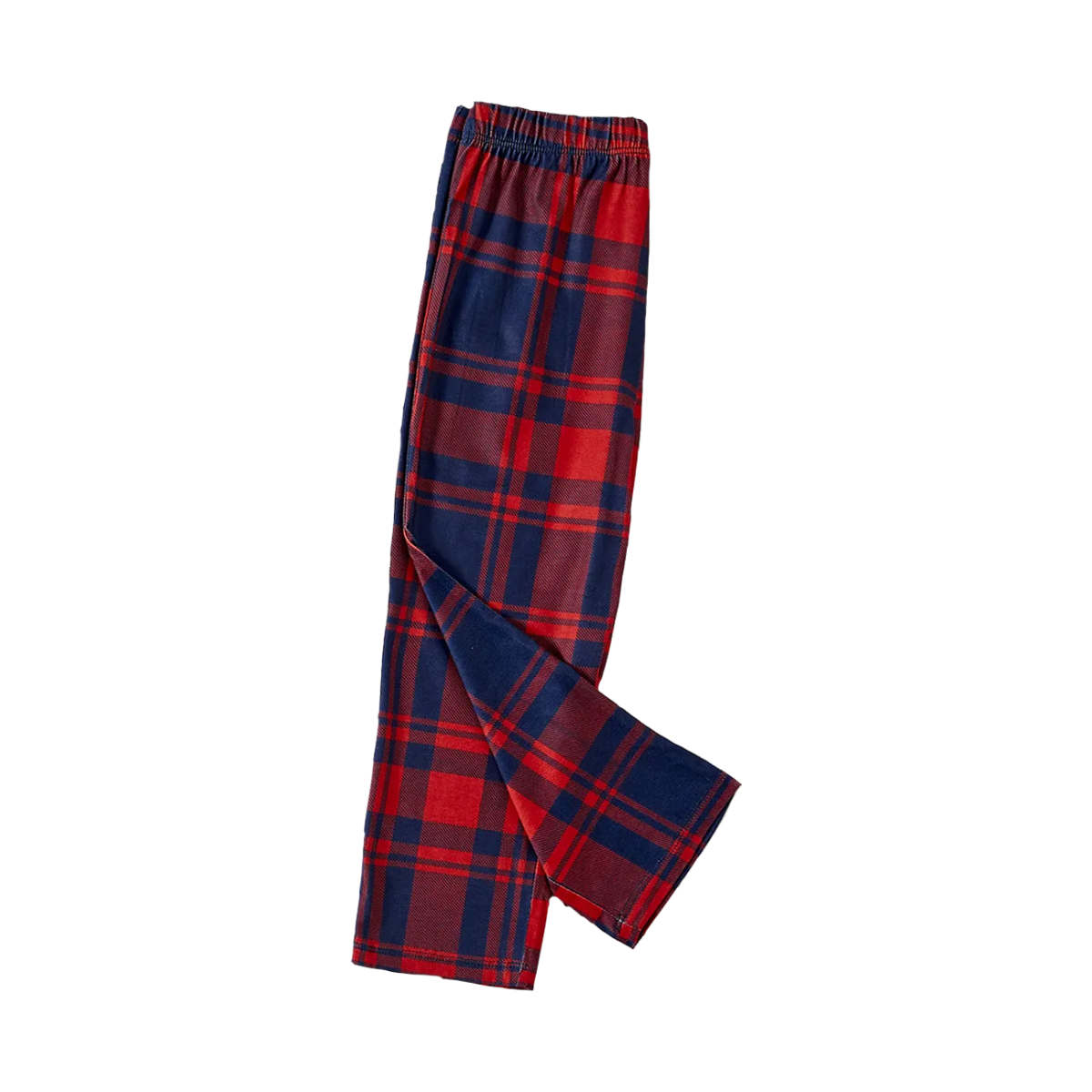 "2026 Family Christmas and Elk" Prints Blue Long Sleeves Top with Red and Blue Plaid Pants Christmas Matching Pajamas