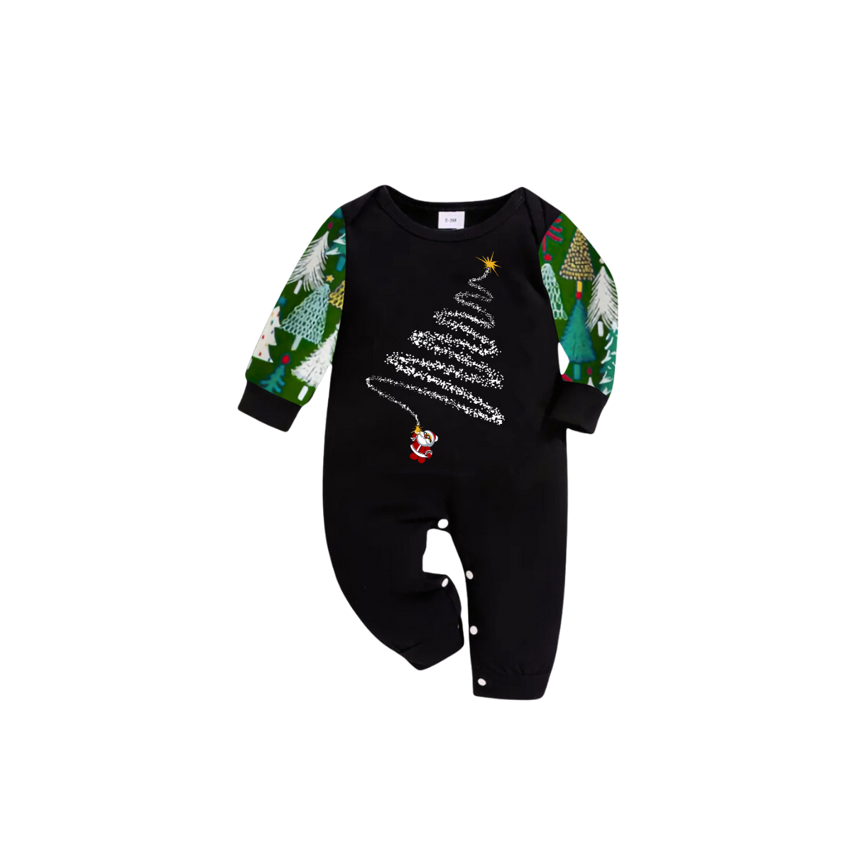 Santa¡¯s Christmas Tree Pajama Set with Holiday Tree Design