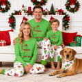 Matching Family Holiday Sleepwear - Grinch "Ho Ho Ho" & Legs Graphic Christmas PJs