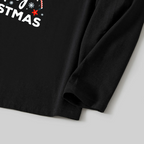 "We Wish You a Merry Christmas" Printed Black & Green Plaid Pants Family Matching Pajamas