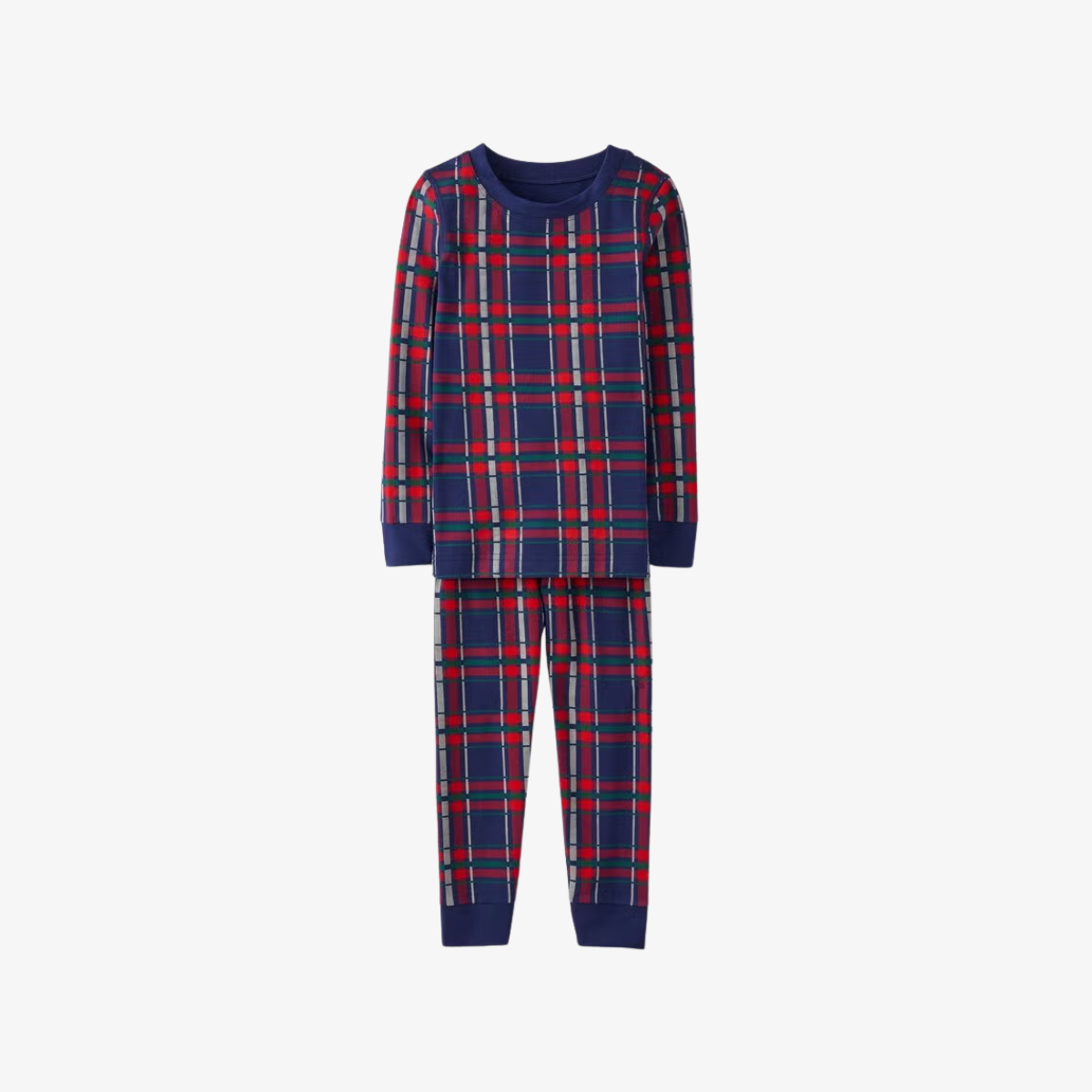 Classic Red & Navy Plaid Family Pajamas | Flannel Matching Holiday Sleepwear Set