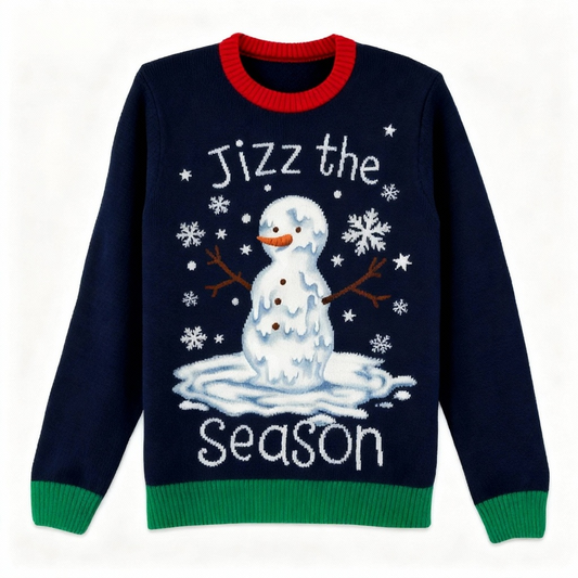 Festive & Fearless: Snowman Cartoon Pattern Print Christmas Jumper