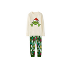 Grinchy Holiday Forest Family Pajamas - Cream