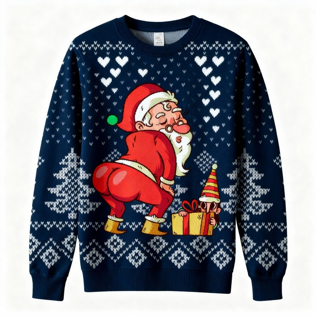 Softest Unisex Funny Xmas Pattern Sweater - Ugly Holiday Party Jumper