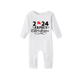 "Family Christmas 2024" and Santa Hat Printed Red & Green Plaid Family Matching Pajamas