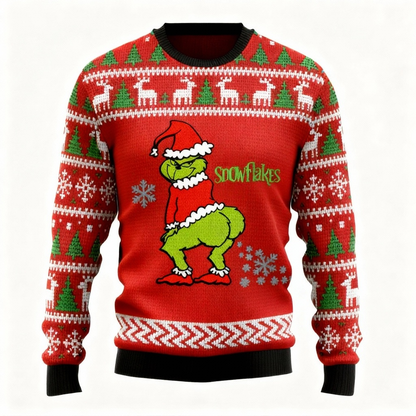 Zany Christmas Pattern Print Sweater - Ugly & Cozy Unisex Pullover