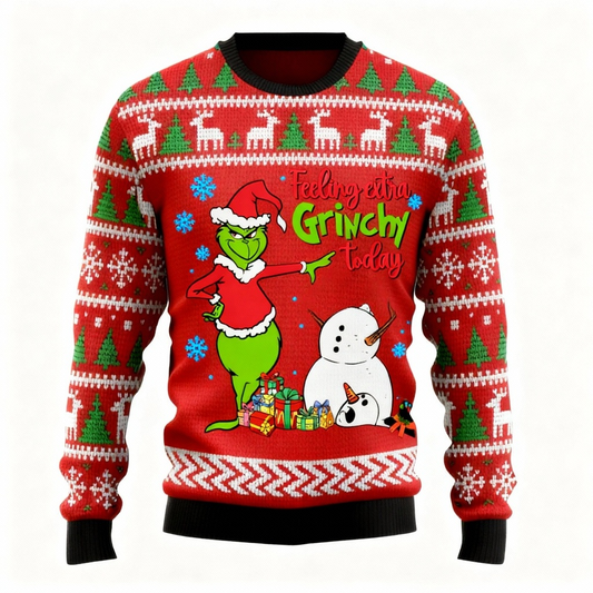 Funny Christmas Pattern Print Sweater - Ugly & Cozy Unisex Pullover