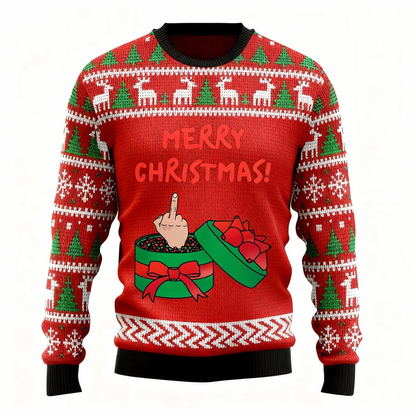 Xmas Gift Pattern Design Sweater - Ugly & Cozy Unisex Pullover