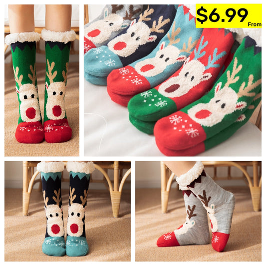 Floor Socks Winter Snow Socks Coral Velvet Socks Home Sleeping Socks Carpet Socks