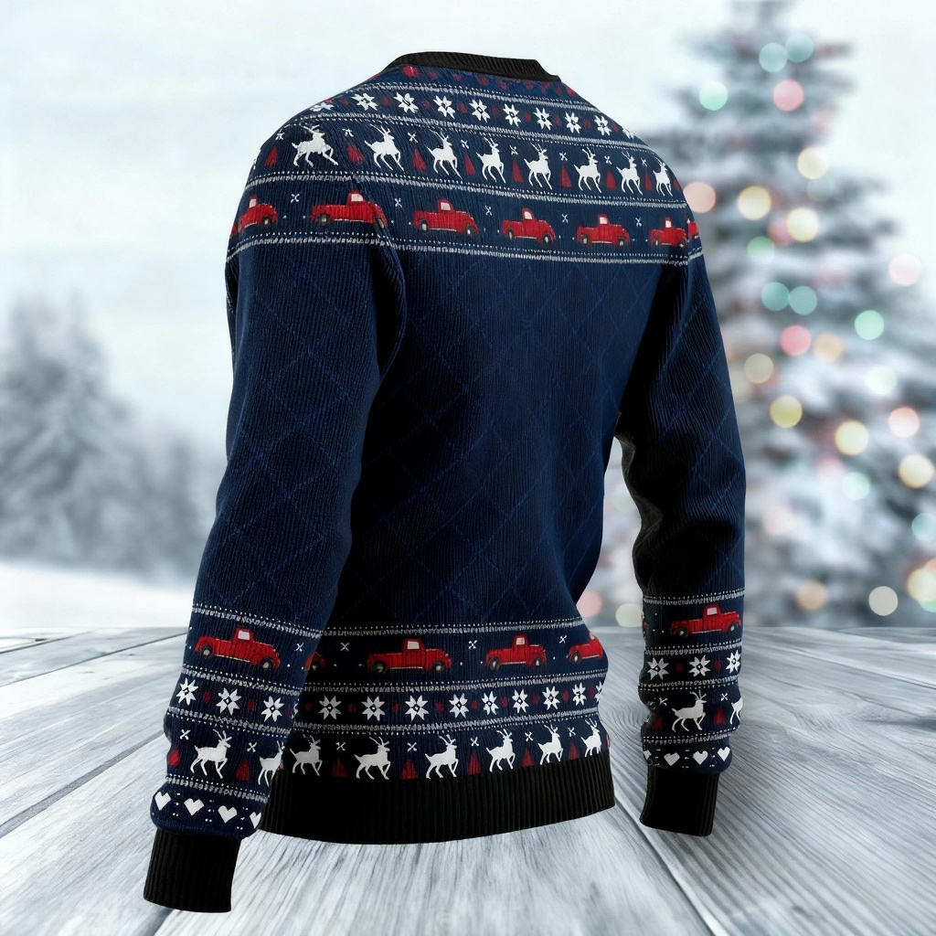 Loud, Proud & Unmissable: Santa Print Ugly Christmas Sweater