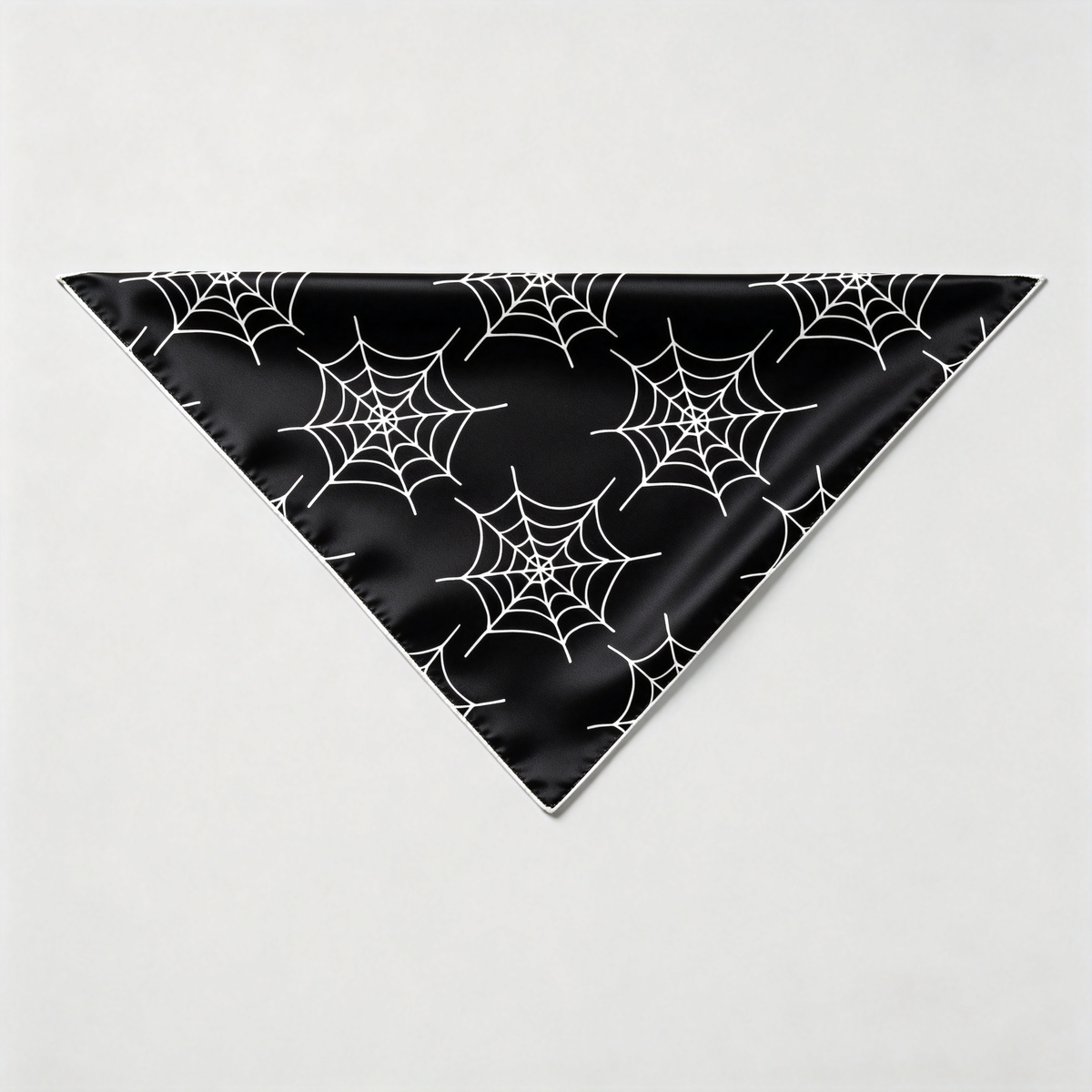 Orange Spider Web Print Satin Button-Up Family Halloween Pajamas Set