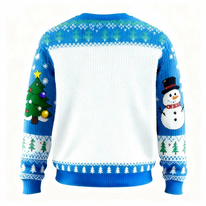 Zany Santa Claus Cartoon Pattern Print Sweater - Ugly & Cozy Unisex Pullover