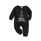 "We Wish You a Merry Christmas" Printed Black & Green Plaid Pants Family Matching Pajamas